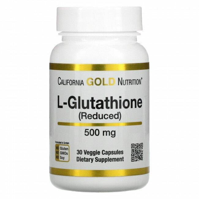L-Glutathione (Reduced), 500 mg, 30 капсул