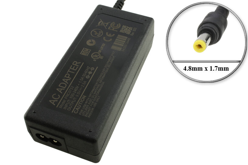 Адаптер (блок) питания 9.3V 1.2A (9.5V 2.5A) 25W 4.8mm x 1.7mm (VSK0732 VSK0733) отд. шнур зарядное устройство для видеокамеры Panasonic и др.