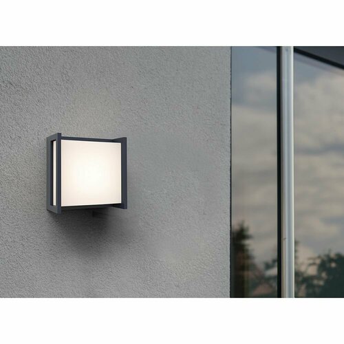 Светильник уличный настенный Кубо квадрат 95 Вт серый 4431₽