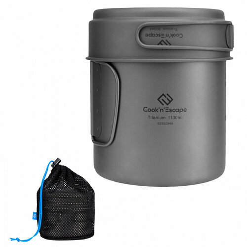 фото Набор туристической посуды ca2111 titanum compact pot, 1,1л, титан kingcamp