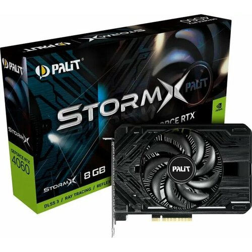 Видеокарта Palit NVIDIA GeForce RTX 4060 RTX4060 STORMX 8ГБ StormX GDDR6 3819700₽