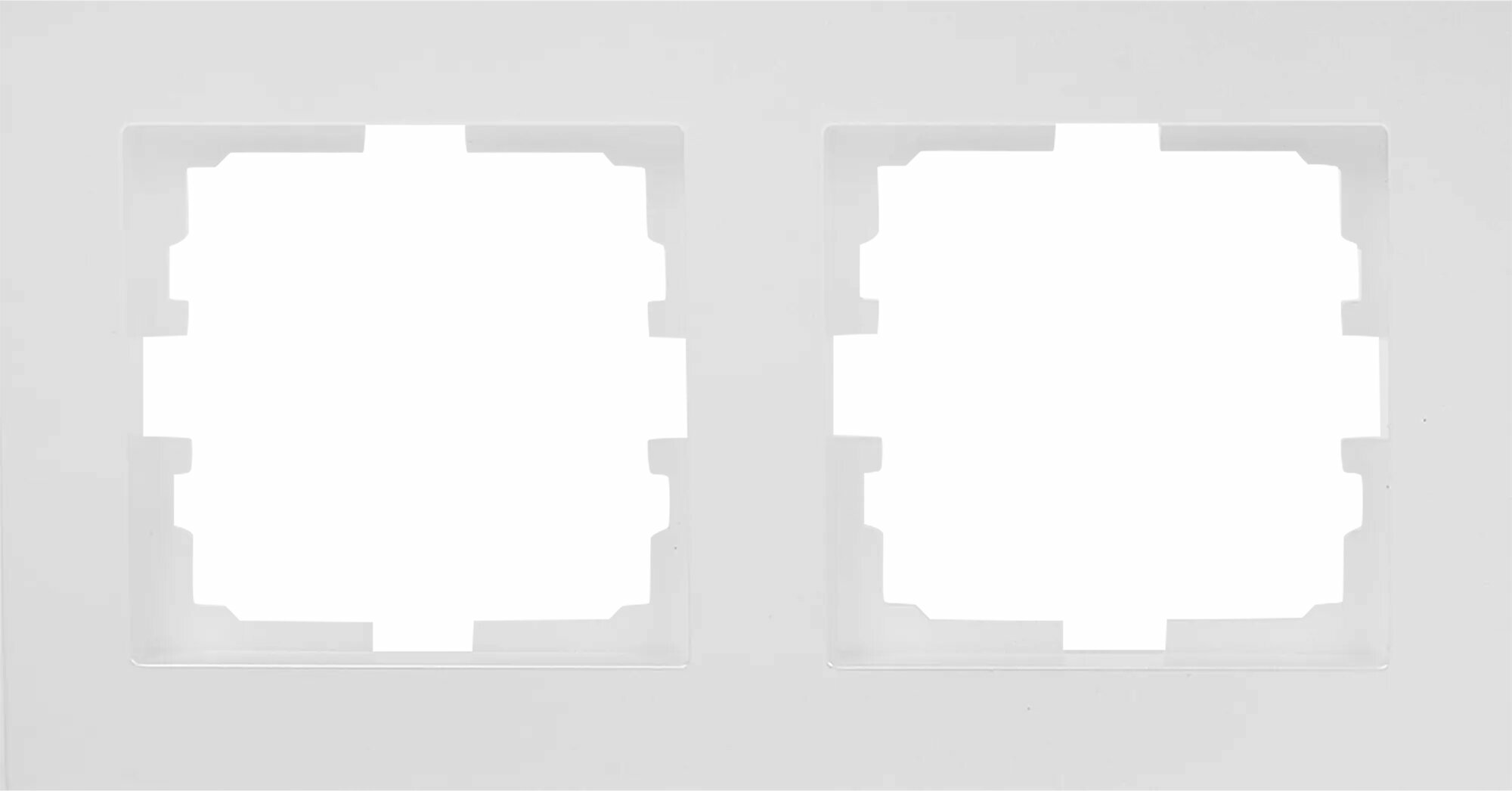 Рамка для розеток и выключателей Lezard Vesna 2 поста вертикальная цвет белый