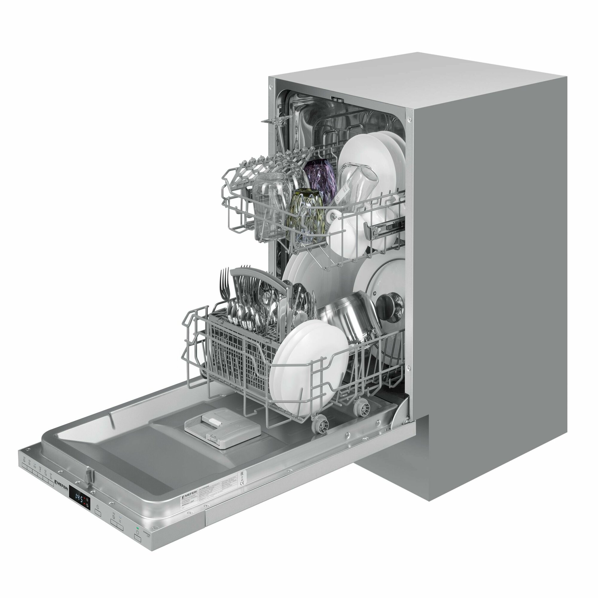 Посудомоечная машина встраиваемая MEFERI MDW4562 LIGHT, 45 см - фотография № 9