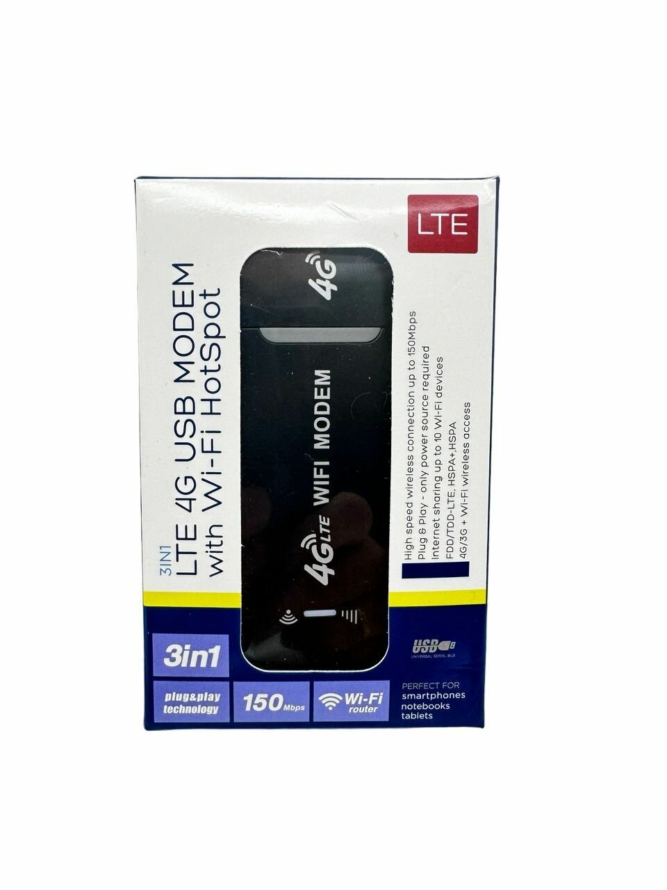 LTE 4G USB Модем с WiFi черный