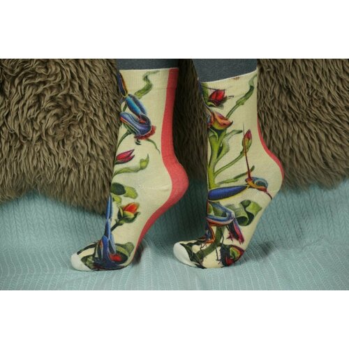 фото Носки шерстянки, размер 39/42, желтый, оранжевый