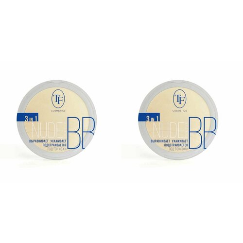 TF Cosmetics Пудра для лица Nude Powder BB 3in1, тон 03 Нежный медовый, 2 шт tf cosmetics пудра компактная nude powder bb ctp 15 06 warm natural