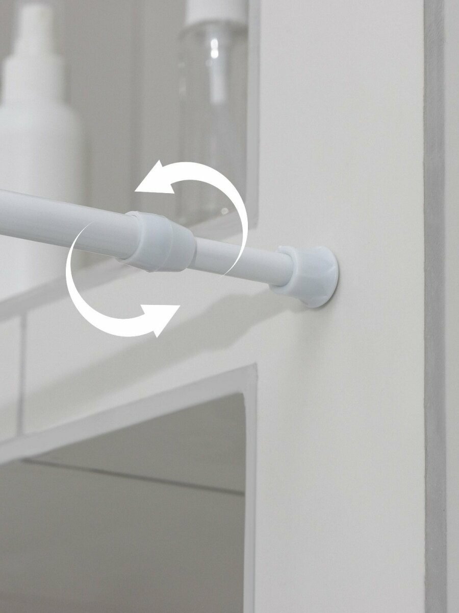 фото Карниз универсальный, раздвижной 30-50 см, цвет белый