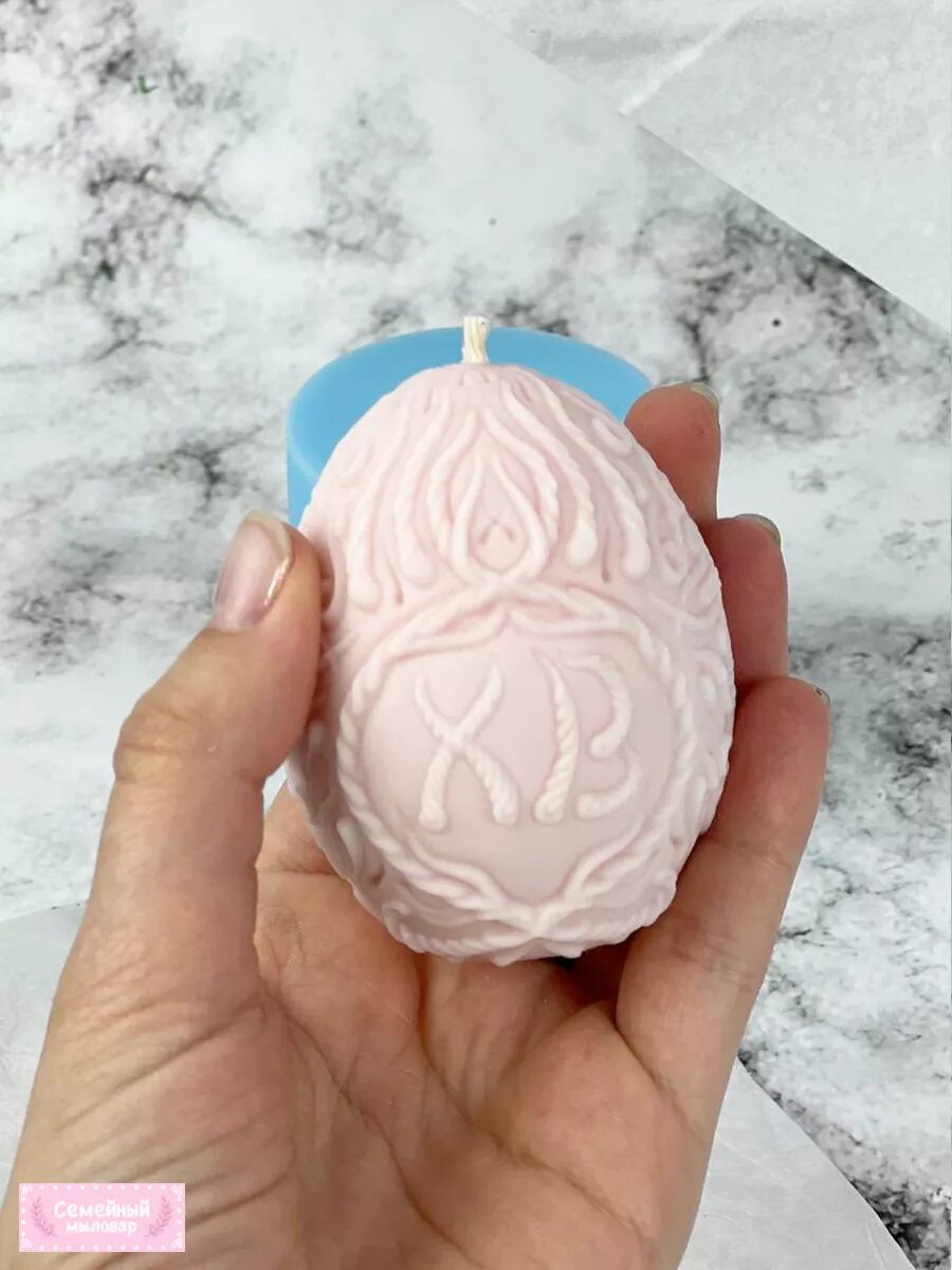 Силиконовая форма / молд для свечей Пасхальное яйцо ХВ — фото 1