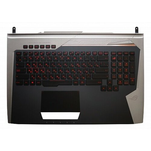 фото Клавиатура для ноутбука asus rog g752, g752vl, g752vs черная, с подсветкой, верхняя панель в сборе (