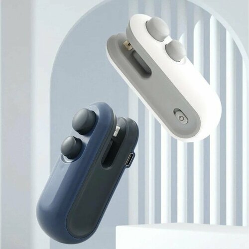 Запайщик пакетов с функцией резки перезаряжаемый портативный металл пластик белый 349₽