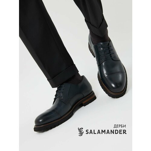 фото Полуботинки дерби salamander, размер 39, темно-синий