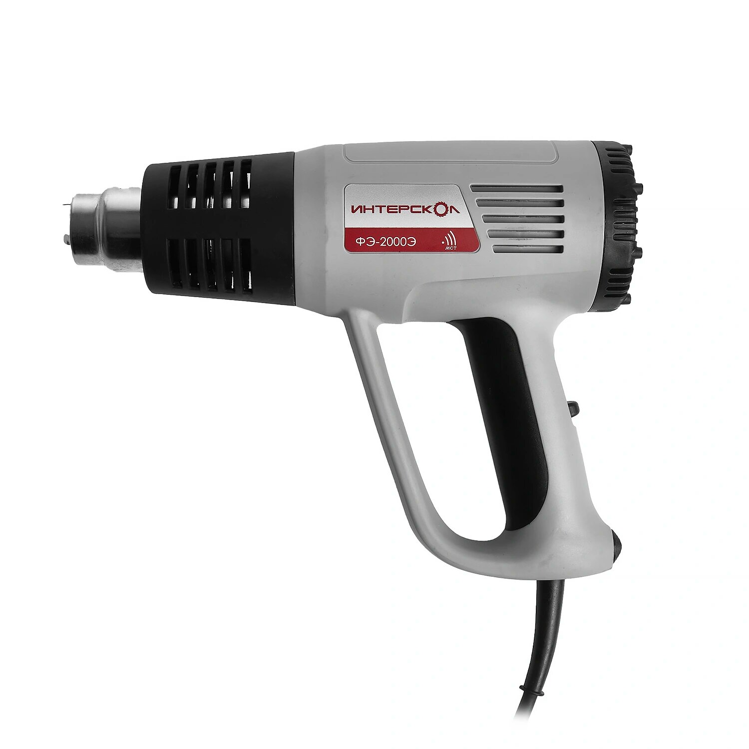 Строительный фен ИНТЕРСКОЛ ФЭ-2000Э 192.0.1.00, кейс, насадки — фото 1