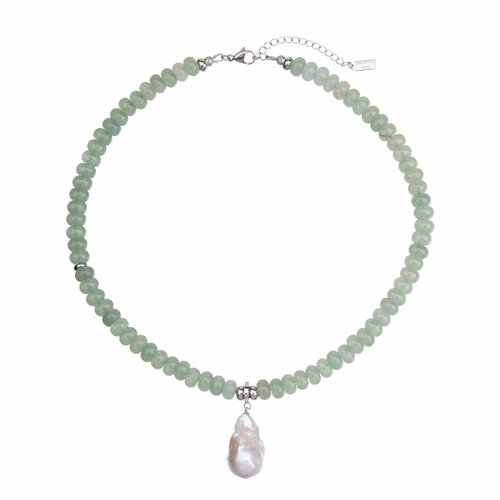 Колье one wrong detail жемчуг барочный длина 47 см зеленый 7505₽