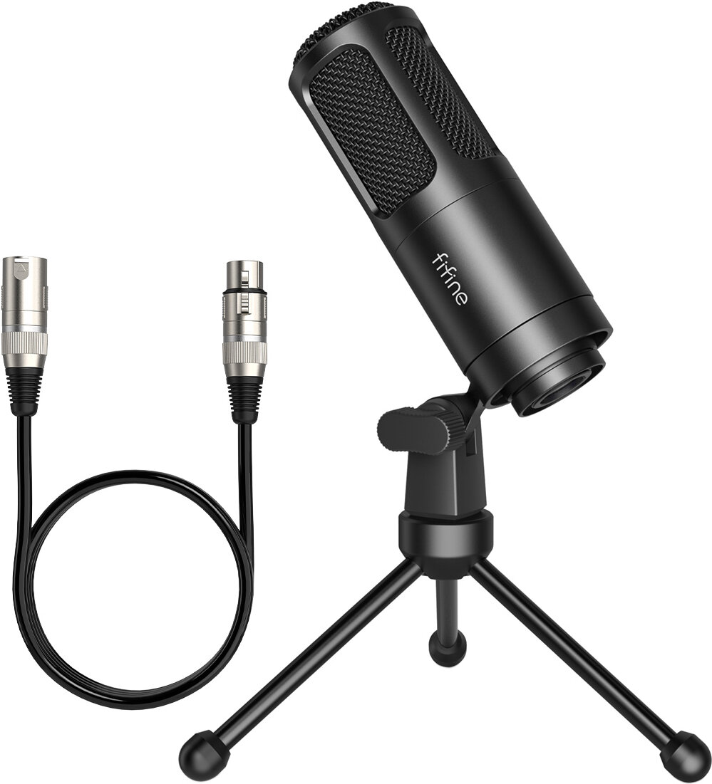 Микрофон динамический FIFINE K669D XLR, цвет черный — фото 1