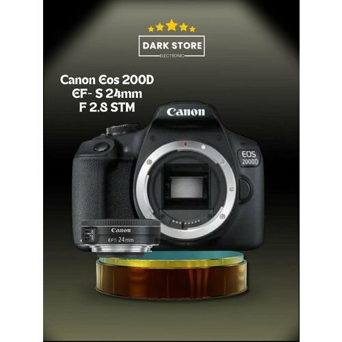 Фотоаппарат Canon EOS 200D kit EF-S 24mm f28 STM 66198₽