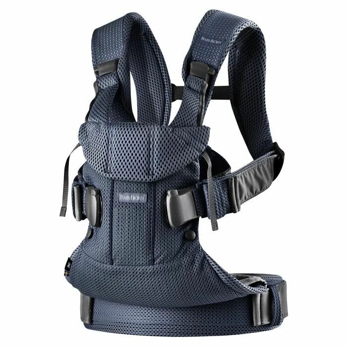 Слинг-эргорюкзак BabyBjorn One Air 3D Mesh для переноски ребенка с рождения и до 3 лет, 3 положения, темно-синий
