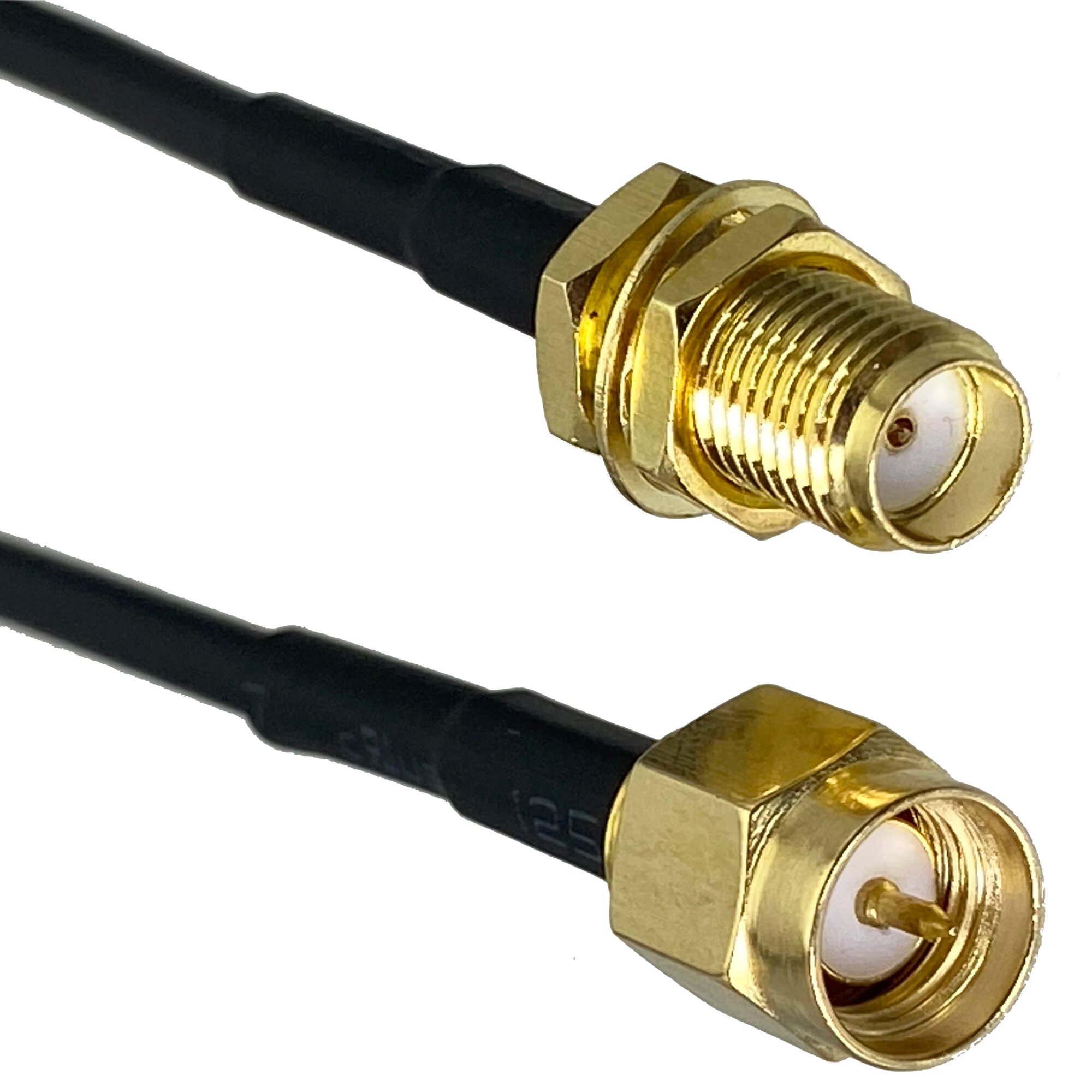 RG316 RG174 Кабель SMA штекер к SMA штекеру и гнездо Гайка Переборка прямой и прямой угол RF Перемычка косичка 4 дюйма ~ 5 м, 174 SMA M to SMA F, 10FT (3M)