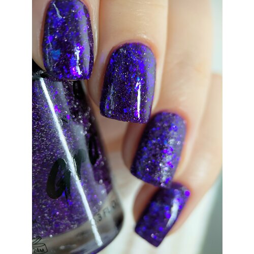 фото Лак для ногтей без лампы с блестками - grattol color nail polish glitter temptation, 9 мл