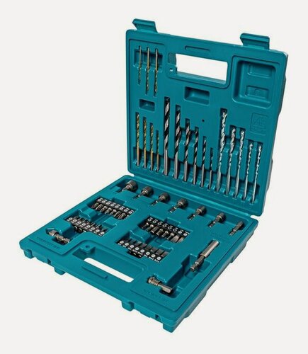 Изображение товара Набор оснастки Makita E-11829 Basic, 60 предметов, в кейсе, бирюзовый