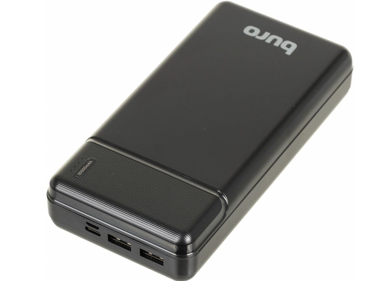 Мобильный аккумулятор Buro BP30E 30000mAh 2.1A 2xUSB черный (BP30E10PBK)