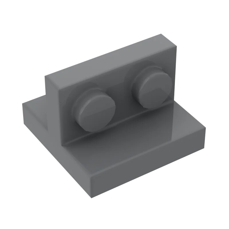 Конструктор LEGO, серый блок 2x2 с двумя пуговицами