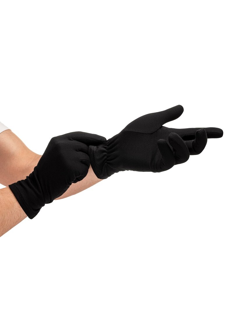 Трикотажные перчатки "Бизе" DECORATOR, хлопок с эластаном, цвет черный, размер 22 / L, 5 пар