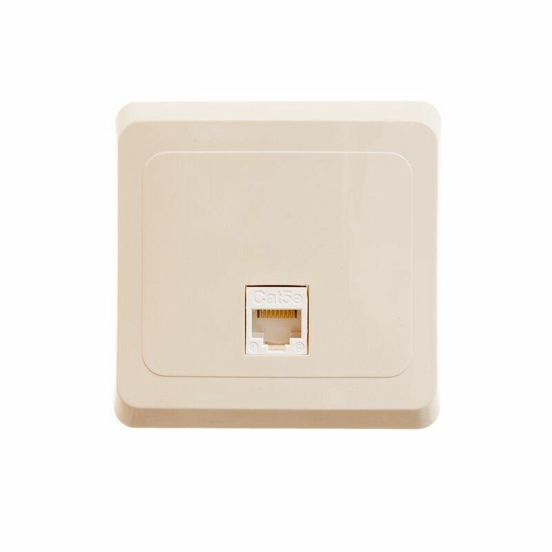 Розетка с/у комп. RJ45 КОМС-001к Этюд крем