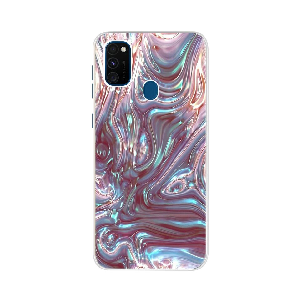 Чехол для Samsung Galaxy M21 SM-M215F Flower Coque для Samsung M30s, Желтый, Желтый, For Samsung M21