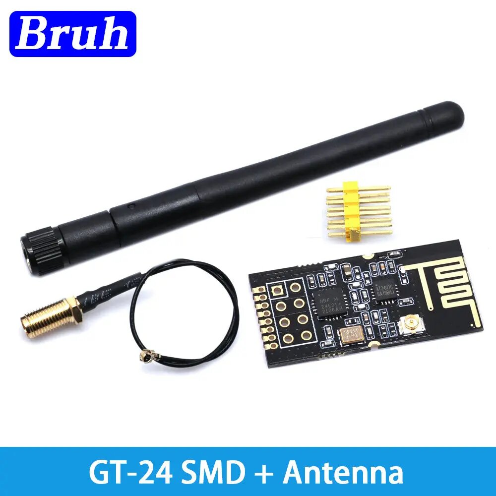 Беспроводной модуль NRF24L01 + PA + LNA 2,4ГГц, SMD with Antenna