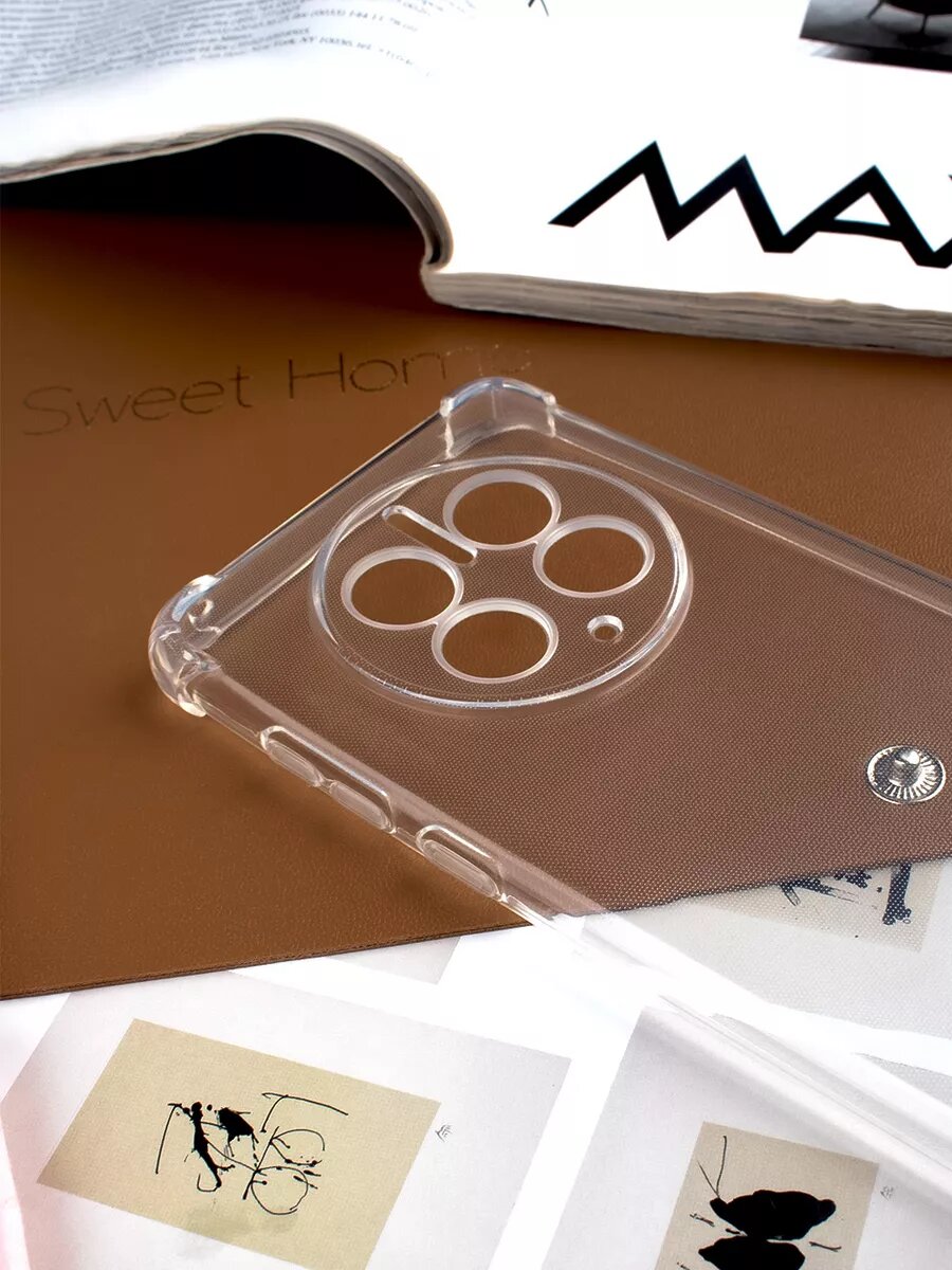 Чехол на Huawei Mate 50 Pro прозрачный силиконовый — фото 1