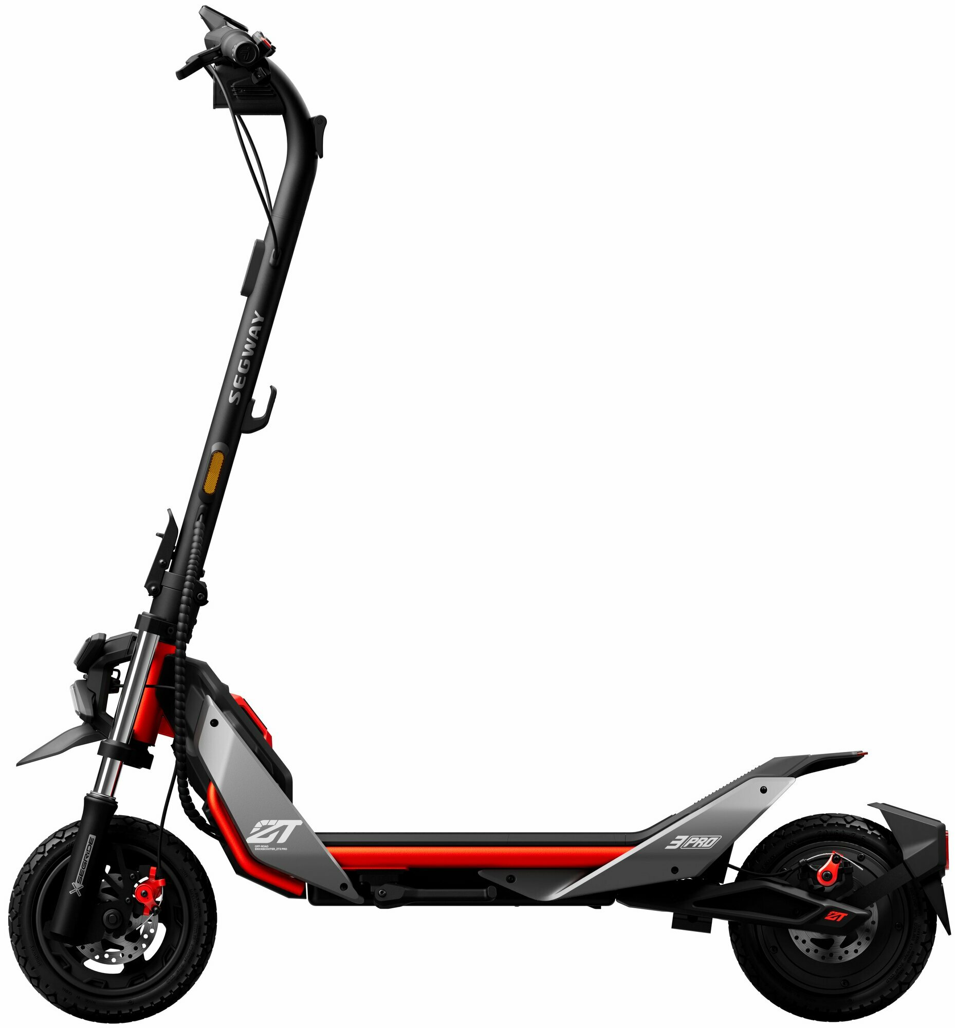 Электросамокат Segway Ninebot ZT3 Pro, складной, максимальная нагрузка 120 кг, серый — фото 1