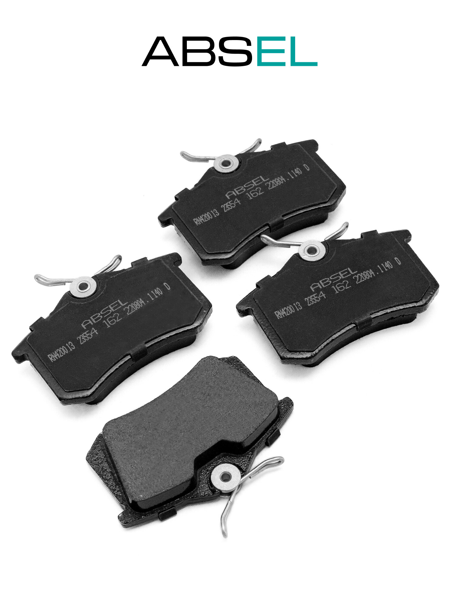 ABSEL Колодки тормозные задние RN420013 для RENAULT MEGANE II 2002-н. в, FLUENCE 2010-н. в, SCÉNIC II 2003-2009, SCÉNIC III 2008-2016; NISSAN NOTE 2006-2012 — фото 1