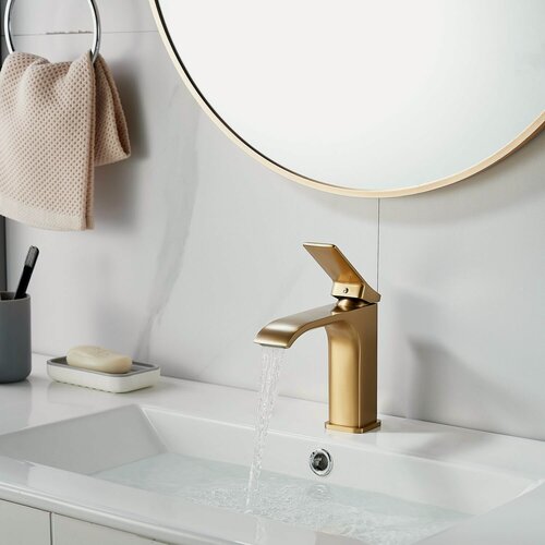 Изображение товара Смеситель для раковины S4001G золотой сатин