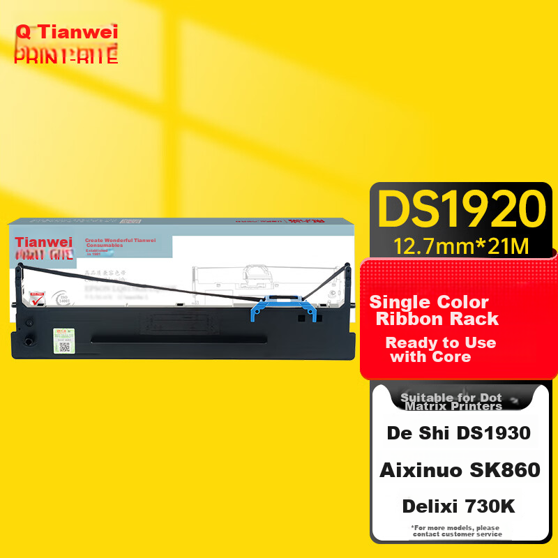 Кассовая лента PRINT-RITE 80D совместима с картриджем DS1920 для принтеров DASCOM DS1920 1930 1930PRO AR-570 AR-550II