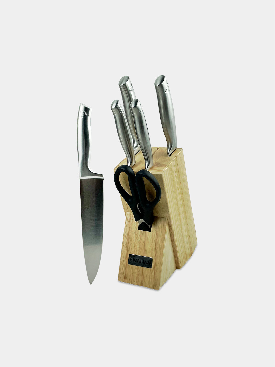 Набор ножей на подставке Vicalina в подарочной упаковке, ножи, ножницы — фото 1