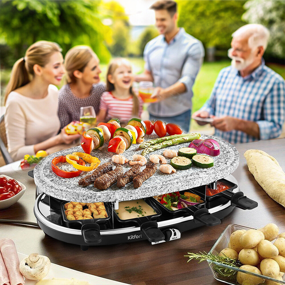 Раклетница - гриль Kitfort КТ-1651 черный — фото 1