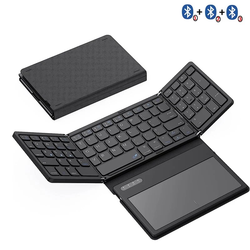 Складная Bluetooth-клавиатура Jomaa, Black , Russia layout