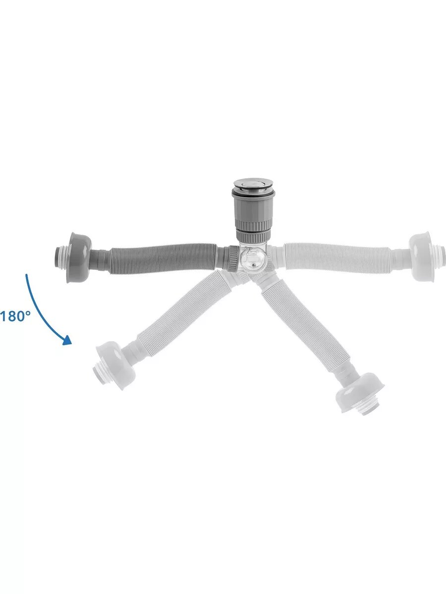 Сифон для умывальника с выпуском roll-over AV ENGINEERING (AVE129765) — фото 1