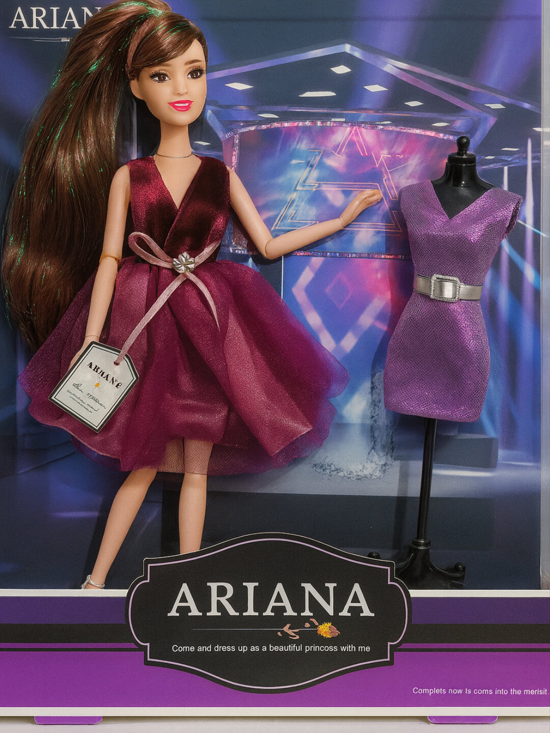 Куклы Ariana – игрушка с платьем и аксессуарами для девочек - Фиолетовый — фото 1