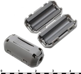 1 шт., Фильтр ферритовый, на кабель диаметром 3 - 5 мм, с защелкой, ZCAT1325-0530A, серый