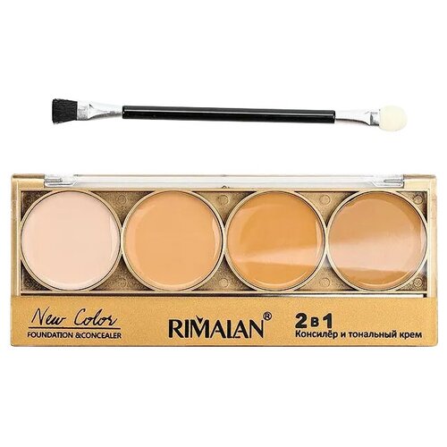 Rimalan Тональный крем New Color Foundation and Concealer, 16 г, оттенок: 01 тональное средство parisa cosmetics face тональный крем