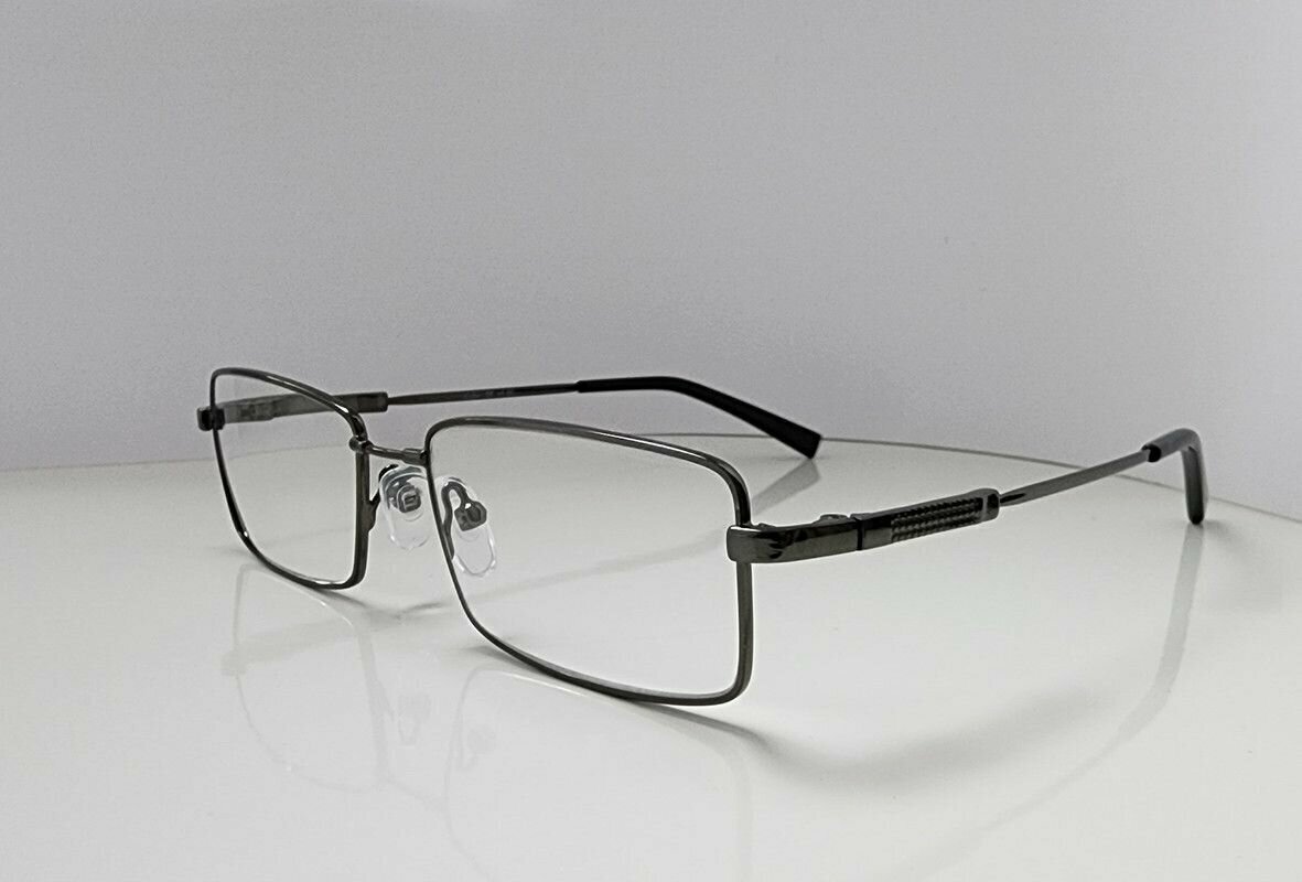 Готовые очки для зрения/титановая оправа/корригирующие очки с диоптриями мужские/очки для дали/для чтения /оптика/ РЦ 62-64, EAE, диоптрии+3