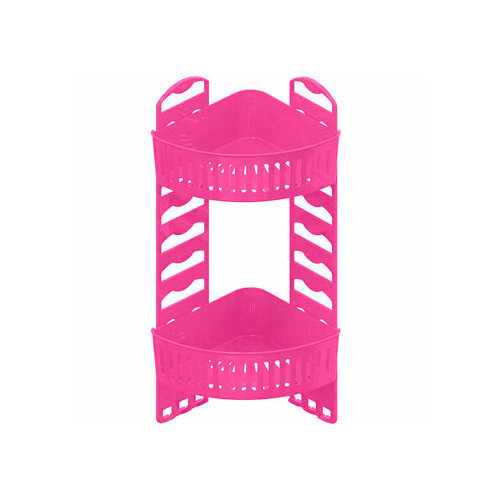 Полка для ванной 'грация' угловая двухъярусная