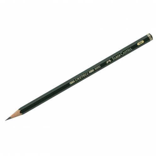 карандаш ч гр castell 9000 7в faber castell Faber-Castell Карандаш чернографитный Castell 9000 4H (119014) зеленый 1 шт.