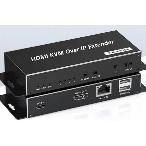 HDMI USB 4K 30 hz 180 метров KVM +IR удлинитель