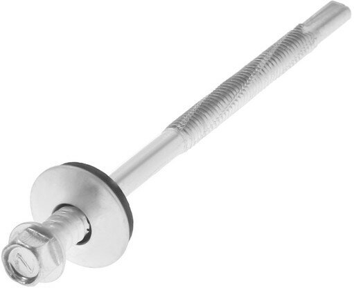 фото Саморезы для сэндвич-панелей, 6,3x105 белый цинк