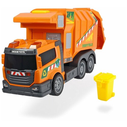 Мусоровоз Dickie Toys 3308383, 39 см, оранжевый мусоровоз recycling truck 15 см 3302018 dickie