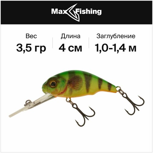 Воблер для рыбалки Savage Gear 3D Goby Crank 40 F цв. Firetiger, 3,3 гр 40 мм, окуня, форель, кренк / всплывающий, до 1,4 м