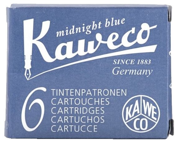Набор картриджей KAWECO 6 шт темно-синий в картонной коробке