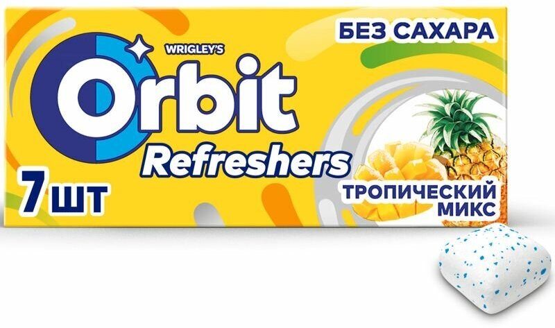 Жевательная резинка Orbit Refreshers мята, без сахара 16 г - фотография № 11